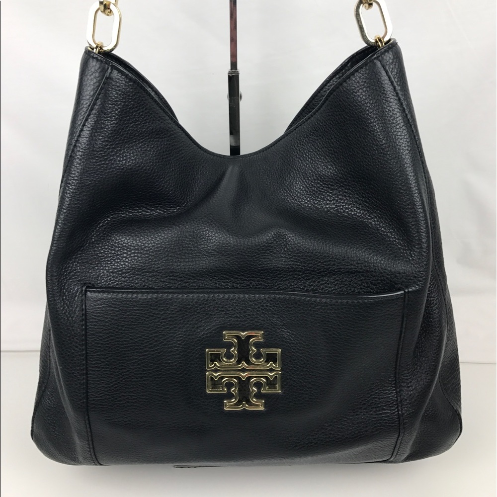 Tory Burch Britten Leather Hobo Shoulder Bag